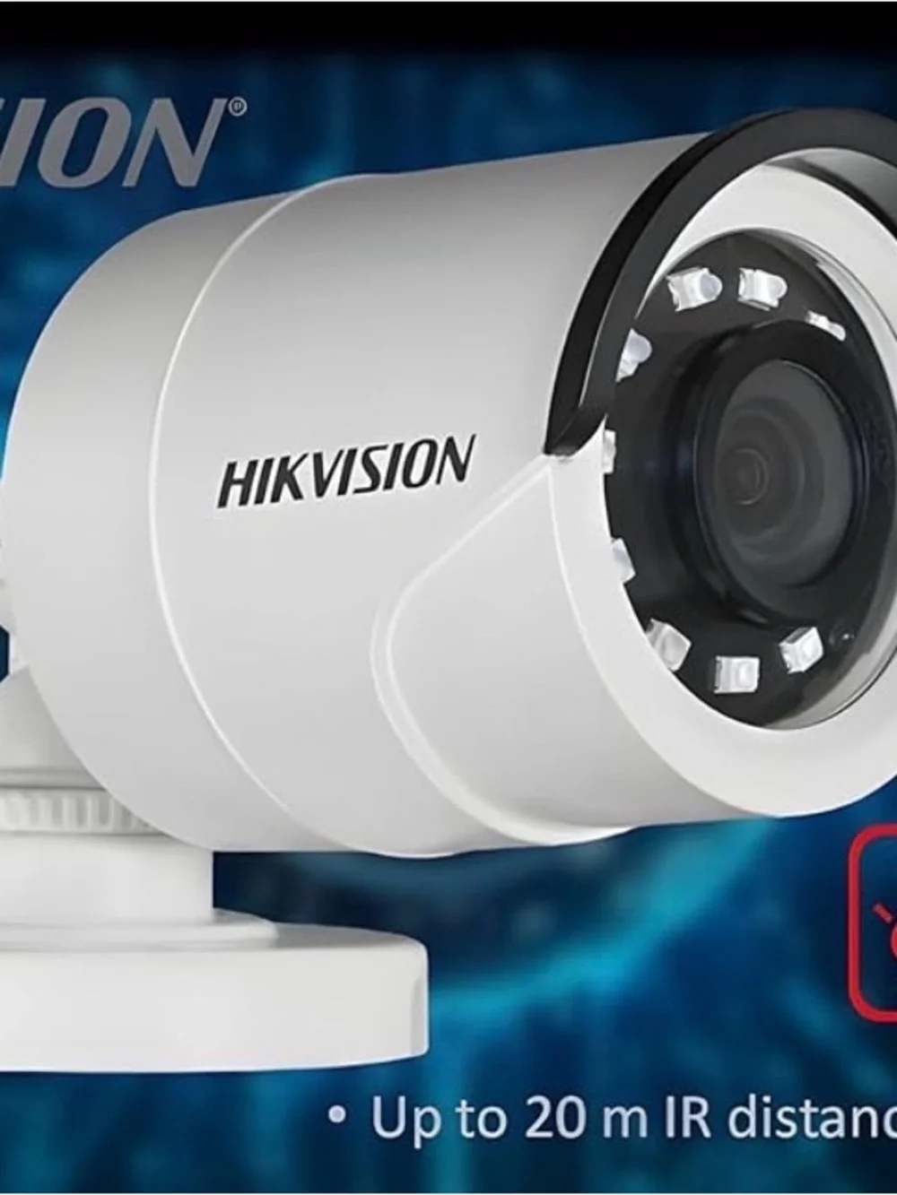 Hikvision White and Black Bullet Surveillance Camera